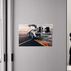 Плакат с принтом DeLorean auto для любого человека, вид спереди №4. Цвет основы: белый
