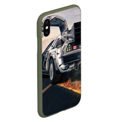 Чехол для iPhone XS Max матовый DeLorean auto - фото 2