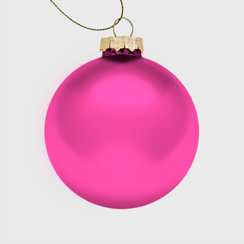 Стеклянный ёлочный шар S.T.A.L.K.E.R. - Ж.Е.Н.Я, цвет розовый - фото 2