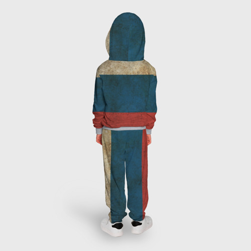 Детский костюм с толстовкой 3D Саша в гербе, на флаге РФ, цвет меланж - фото 4