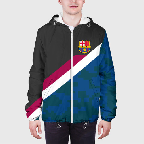 Мужская куртка 3D FC Barcelona  Sport camo II, цвет 3D печать - фото 4