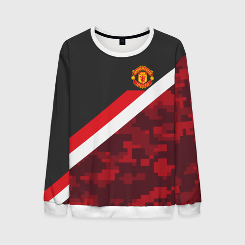 Мужской свитшот 3D Manchester United Sport Camo, цвет белый