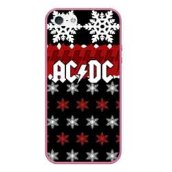 Чехол для iPhone 5/5S матовый Праздничный AC/DC