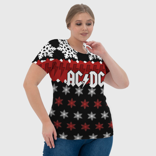 Женская футболка 3D Праздничный AC/DC, цвет 3D печать - фото 6