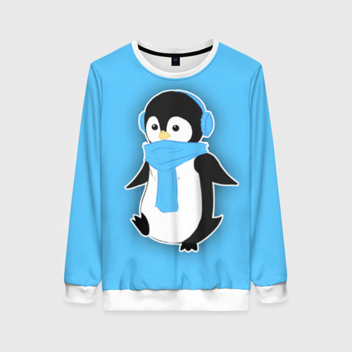 Женский Свитшот Penguin blue (3D)