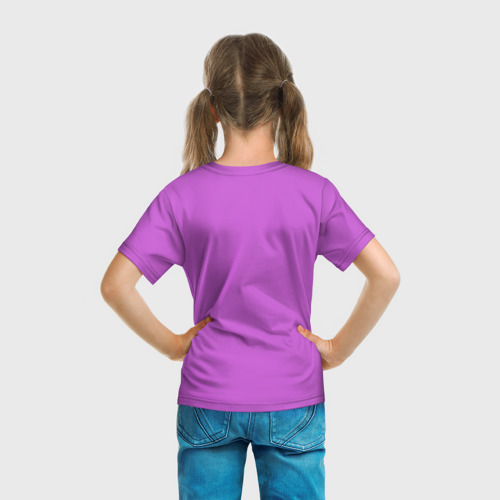 Детская футболка 3D Penguin purple, цвет 3D печать - фото 6
