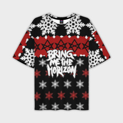 Мужская футболка oversize 3D Праздничный Bring Me the Horizon