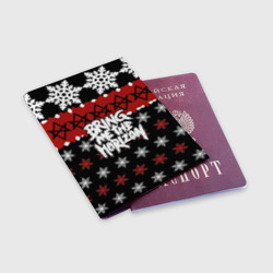 Обложка для паспорта матовая кожа Праздничный Bring Me the Horizon - фото 2