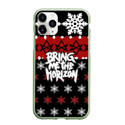 Чехол для iPhone 11 Pro матовый Праздничный Bring Me the Horizon