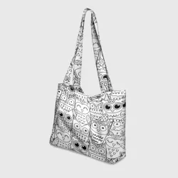 Пляжная сумка 3D Совушки pattern - фото 2