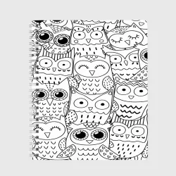 Тетрадь Совушки pattern
