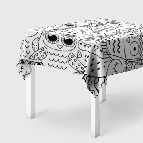 Скатерть 3D Совушки pattern