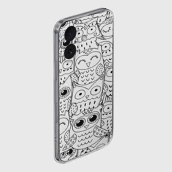 Чехол для iPhone 16 силиконовый с защитой камеры Совушки pattern - фото 2