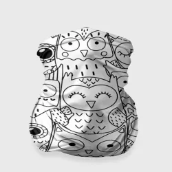 Бандана-труба 3D Совушки pattern