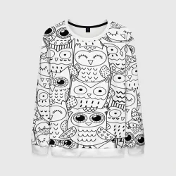 Мужской свитшот 3D Совушки pattern