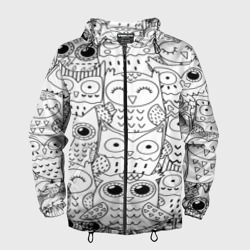 Мужская ветровка 3D Совушки pattern