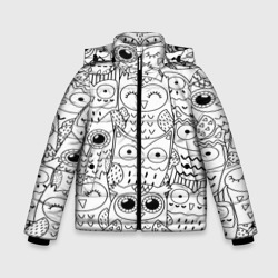 Зимняя куртка для мальчиков 3D Совушки pattern