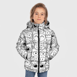 Зимняя куртка для мальчиков 3D Совушки pattern - фото 2