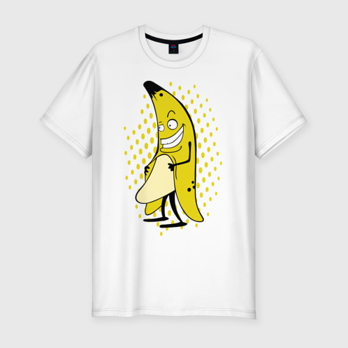 Мужская футболка хлопок Slim Банан он, цвет белый