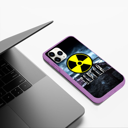 Чехол для iPhone 11 Pro Max матовый S.T.A.L.K.E.R. - С.Е.Р.Г.Е.Й, цвет фиолетовый - фото 5