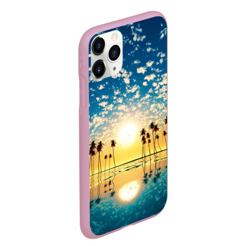 Чехол для iPhone 11 Pro Max матовый Туристический Рай, цвет розовый - фото 3