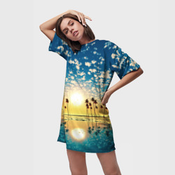 Платье-футболка 3D Туристический Рай - фото 2