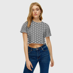 Женская футболка Crop-top 3D Цветок Жизни - фото 2