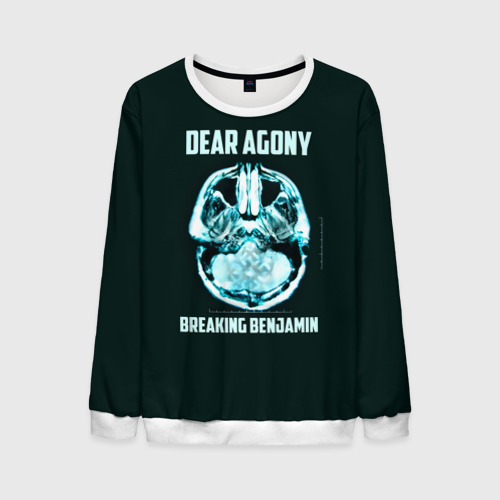 Мужской свитшот 3D Dear Agony, Breaking Benjamin, цвет белый