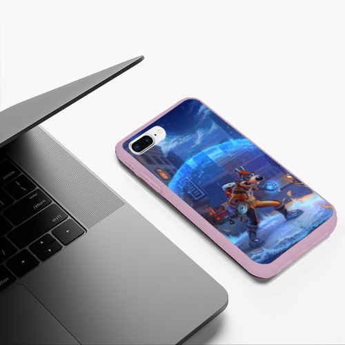 Чехол для iPhone 7Plus/8 Plus матовый Мегавольт, цвет розовый - фото 5