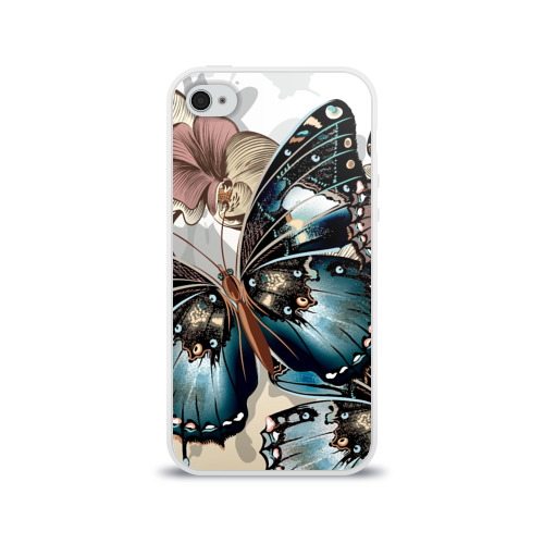 Чехол для Apple iPhone 4/4S силиконовый глянцевый Бабочки Фото 01 Чехол для Apple iPhone 4/4S силиконовый глянцевый Бабочки Фото 01
