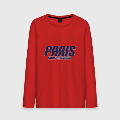 Мужской лонгслив хлопок Paris Saint Germain (PSG), цвет красный