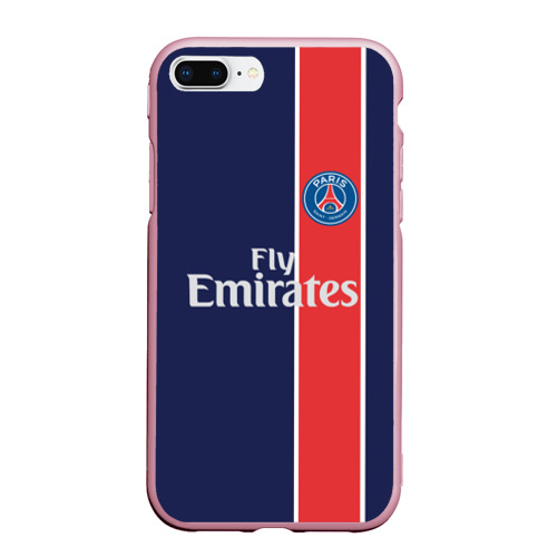 Чехол для iPhone 7Plus/8 Plus матовый PSG 2018 Original #1, цвет розовый