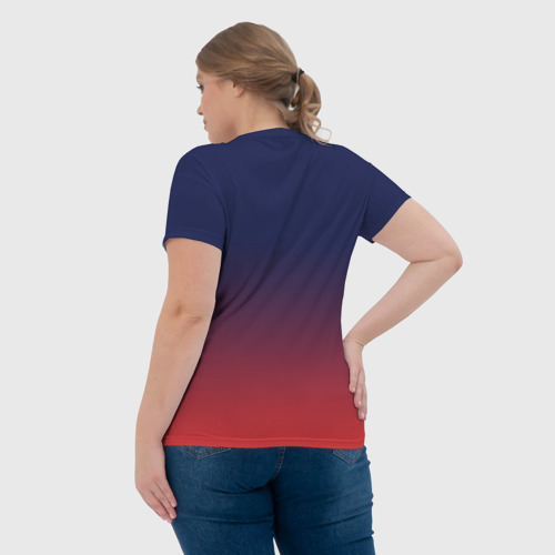 Женская футболка 3D PSG sport original gradient ПСЖ, цвет 3D печать - фото 7