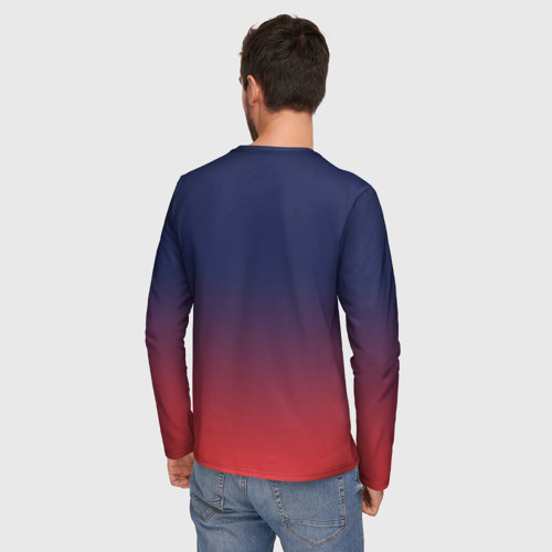 Мужской лонгслив 3D PSG sport original gradient ПСЖ, цвет 3D печать - фото 4