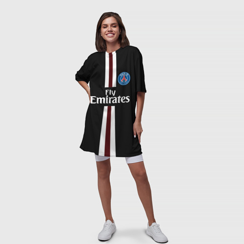Платье-футболка 3D PSG 2018 Original #15, цвет 3D печать - фото 5