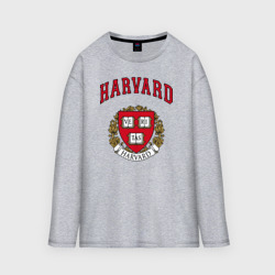 Мужской лонгслив oversize хлопок Harvard university