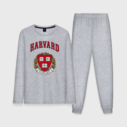 Мужская пижама с лонгсливом хлопок Harvard university