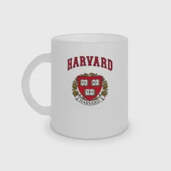 Кружка матовая стеклянная Harvard university