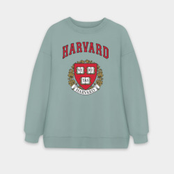 Женский свитшот oversize без начеса хлопок Harvard university