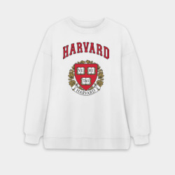 Женский свитшот oversize без начеса хлопок Harvard university