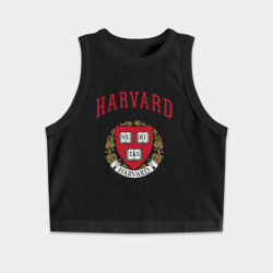 Женская укороченная майка-топ хлопок Harvard university