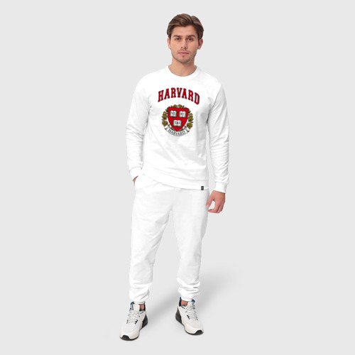 Мужской костюм хлопок Harvard university, цвет белый - фото 3