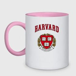 Кружка двухцветная Harvard university