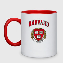 Кружка двухцветная Harvard university