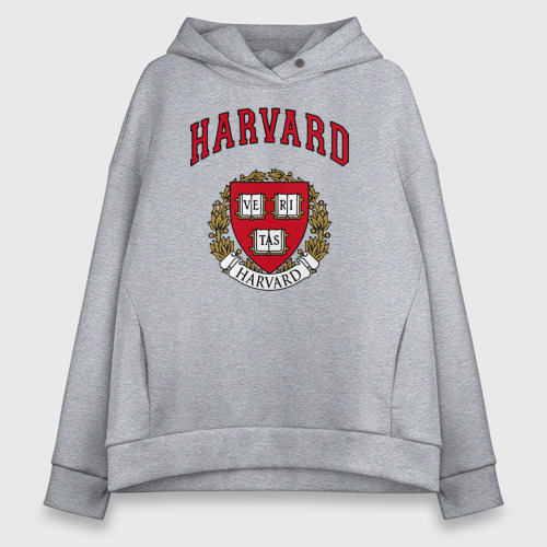 Женское худи Oversize хлопок Harvard university, цвет меланж