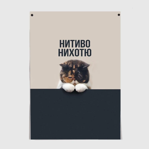 Постер Нитиво Нихотю - котик грустный