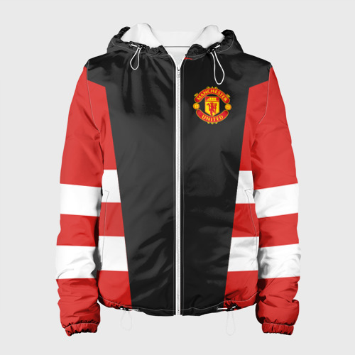 Женская куртка 3D Manchester United Vintage 2018, цвет белый