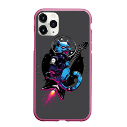 Чехол для iPhone 11 Pro Max матовый Cat Metal