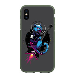 Чехол для iPhone XS Max матовый Cat Metal