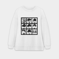 Женский свитшот oversize без начеса хлопок We are bulletproof BTS